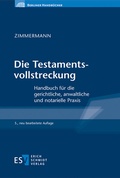 Cover: Die Testamentsvollstreckung - Erich Schmidt Verlag