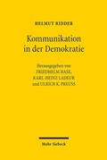 Cover: Kommunikation in der Demokratie - Mohr Siebeck