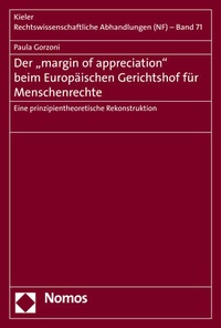 Abbildung von: Der "margin of appreciation" beim Europäischen Gerichtshof für Menschenrechte - Nomos