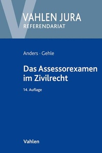 Abbildung von: Das Assessorexamen im Zivilrecht - Vahlen