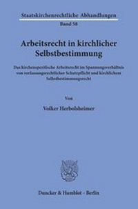 Abbildung von: Arbeitsrecht in kirchlicher Selbstbestimmung - Duncker & Humblot