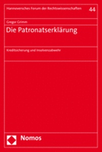 Abbildung von: Die Patronatserklärung - Nomos
