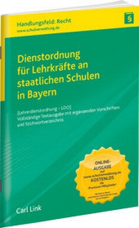 Abbildung von: Dienstordnung für Lehrkräfte an staatlichen Schulen in Bayern - Carl Link Verlag