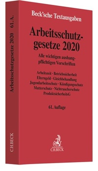 Abbildung von: Arbeitsschutzgesetze 2020 - C.H.BECK