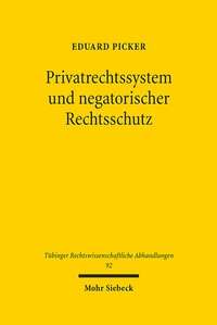 Abbildung von: Privatrechtssystem und negatorischer Rechtsschutz - Mohr Siebeck