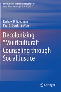 Enlarge image Cover: Decolonizing "Multicultural" Counseling through Social Justice - Springer