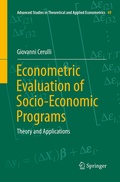 Cover: Econometric Evaluation of Socio-Economic Programs - Springer