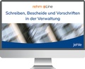 Abbildung von: Schreiben, Bescheide und Vorschriften in der Verwaltung online - Jehle