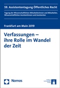 Cover: Verfassungen - ihre Rolle im Wandel der Zeit - Nomos