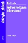 Cover: Rechtsentwicklungen in Deutschland - De Gruyter