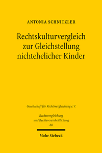 Abbildung von: Rechtskulturvergleich zur Gleichstellung nichtehelicher Kinder - Mohr Siebeck