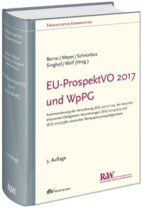 Abbildung von: EU-ProspektVO 2017 und WpPG - Fachmedien Recht und Wirtschaft