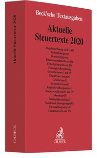 Abbildung von: Aktuelle Steuertexte 2020 - C.H.BECK