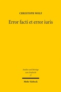 Cover: Error facti et error iuris - Mohr Siebeck
