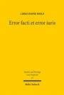 Cover: Error facti et error iuris - Mohr Siebeck