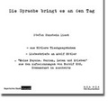 Cover: Die Sprache bringt es an den Tag - NOANOA H&ouml;rbuchedition und Theaterverlag