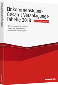 Abbildung von: Einkommensteuer-Gesamt-Veranlagungstabelle 2017 - Haufe-Lexware