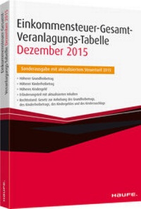 Abbildung von: Einkommensteuer-Gesamt-Veranlagungstabelle 2015 - Haufe-Lexware