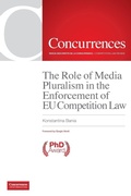 Cover: The Role of Media Pluralism in the Enforcement of EU Competition Law - Institut de droit de la concurrence