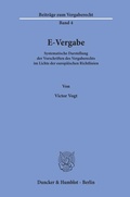 Cover: E-Vergabe - Duncker & Humblot