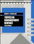 Cover: Topics in Management Science - Wiley