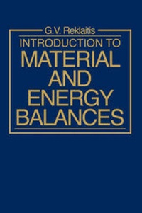 Enlarge image Cover: Introduction to Material and Energy Balances - Wiley