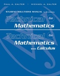 Cover: Student Solutions Manual to accompany Technical Mathematics 6e & Technical Mathematics with Calculus - Wiley