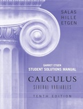 Cover: Student Solutions Manual to Accompany Calculus: Several Variables, 10e (Chapters 13 - 19) - Wiley
