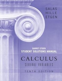 Enlarge image Cover: Student Solutions Manual to Accompany Calculus: Several Variables, 10e (Chapters 13 - 19) - Wiley
