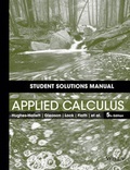 Cover: Student Solutions Manual to Accompany Applied Calculus, 5e - Wiley