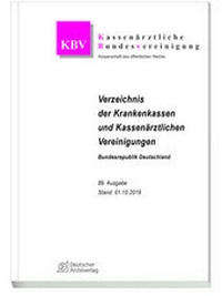 Abbildung von: Verzeichnis der Krankenkassen und Kassenärztlichen Vereinigungen - Deutscher Ärzteverlag