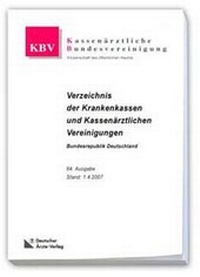 Abbildung von: Verzeichnis der Krankenkassen und Kassenärztlichen Vereinigungen - Deutscher Ärzteverlag