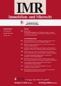 Abbildung von: IMR Immobilien- und Mietrecht - id Verlag