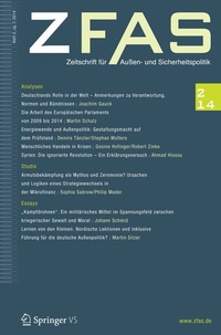 Abbildung von: Zeitschrift für Außen- und Sicherheitspolitik - Springer