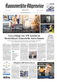 Bild vergrößern Bild: Hannoversche Allgemeine Zeitung (HAZ) - Verlagsgesellschaft Madsack GmbH & Co. KG