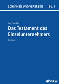 Abbildung von: Das Testament des Einzelunternehmers - VSRW-Verlag