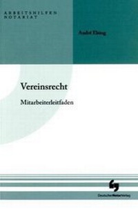 Enlarge image Cover: Vereinsrecht - Deutscher Notarverlag