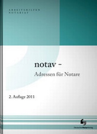 Abbildung von: notav - Adressen für Notare - Deutscher Notarverlag