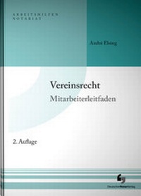 Enlarge image Cover: Vereinsrecht - Deutscher Notarverlag