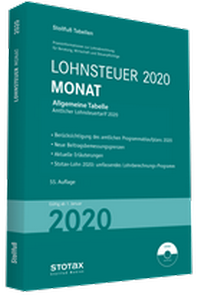 Abbildung von: Tabelle, Lohnsteuer 2020 Monat - Stollfuß