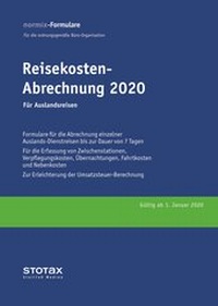 Abbildung von: Reisekosten-Abrechnung 2020, Auslandsreisen, Formularblock - Stollfuß