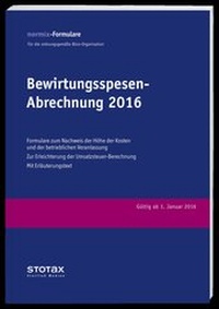 Abbildung von: Bewirtungsspesen - Abrechnungen 2016, Formularblock - Stollfuß