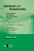Cover: Jahrbuch des Sozialrechts. Dokumentation f&uuml;r das Jahr 2018 - Erich Schmidt Verlag