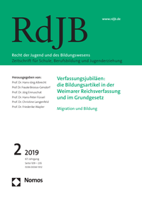 Abbildung von: RdJB - Recht der Jugend und des Bildungswesens - Nomos
