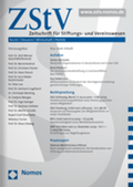 Abbildung von: ZStV - Zeitschrift für Stiftungs- und Vereinswesen - Nomos