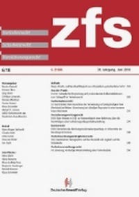 Abbildung von: ZFS - Zeitschrift für Schadensrecht - Deutscher Anwaltverlag