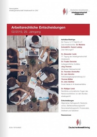 Abbildung von: AE - Arbeitsrechtliche Entscheidungen - Deutscher Anwaltverlag