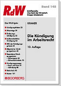 Abbildung von: Die Kündigung im Arbeitsrecht - Boorberg