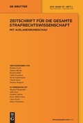 Bild: Zeitschrift f&uuml;r die gesamte Strafrechtswissenschaft - ZStW - De Gruyter
