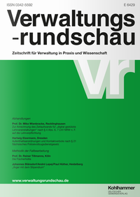 Bild vergrößern Bild: Verwaltungsrundschau - VR - Kohlhammer